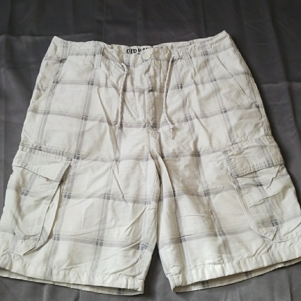 Men's plaid swimming trunks